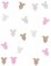 100 confettis de table body bébé rose 3 cm pailletés et rayés