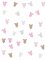 Détail des différents motifs des confettis de table body bébé pour baby shower