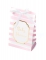 10 pochettes cadeaux baby shower rose et or 12,5 cm à rayures