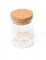 Fiole en verre avec bouchon en liège Love doré 4,5 x 6 cm