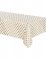Nappe en plastique blanche à pois dorés 137 x 274 cm pour fête et anniversaire