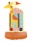 Girafe dans son wagon du centre de table en papier petit cirque éléphant