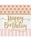20 serviettes en papier happy birthday rose et or 33 x 33 cm pour anniversaire