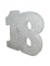 Décoration de table 18 ans argent pailleté 20 x 20 cm pour anniversaire