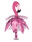 Centre de table en cascade flamant rose 62 cm déco exotique