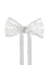 10 mini nœuds en dentelle 4 cm blancs avec perle