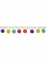 Ruban de pompons multicolores 2m blanc 2cm