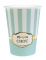 10 gobelets en carton baby shower menthe monsieur chou