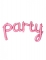 Ballon en aluminium party rose 80 x 40 cm à suspendre