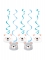 5 suspensions en carton petit ours spirales baby shower