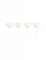 4 bougies en forme de roses blanches 13 cm sur pic