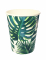 8 Gobelets en carton Tropical vert 250 ml