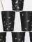 Empilement des gobelets en carton chauve-souris pour Halloween