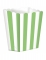 5 boîtes à popcorn rayures vertes et blanches 9,5 x 13,5 cm pour fête