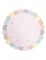 8 assiettes festonnées en carton rose pastel 23 cm étoiles arc-en-ciel