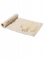Chemin de table en lin naturel baptême champagne 28 cm x 5 m avec lauriers