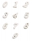 Chiffre en bois naturel blanc 5 cm pour mariage et anniversaire
