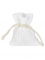 4 pochons mousseline de coton blanc 8 x 10 cm avec cordon