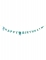 Guirlande en carton happy birthday dinosaure 3,5 m bleu-vert