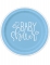 8 assiettes en carton baby shower bleues et blanches 23 cm pour table
