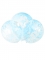 5 ballons en latex transparents confettis cœurs bleus 40 cm décoration baby shower