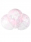 5 ballons en latex transparents confettis cœurs roses 40 cm pour fête
