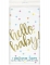 Nappe en plastique hello baby blanche et or 137 x 213 cm à pois