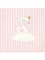 20 serviettes en papier cygne rose petite princesse 33 x 33 cm