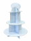 Présentoir à cupcake en carton blanc et bleu 30 x 42 cm pour baby shower