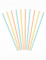 Disposition en éventail des pailles en carton pour anniversaire couleurs pastel