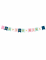 Guirlande en carton boy or girl rose, bleue et dorée baby shower 15 x 175 cm