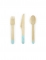 18 couverts en bois menthe 16 cm assortis