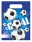 6 sacs de fête en plastique football goal anniversaire