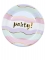 8 Petites assiettes en carton elegant party pastel 20 cm vagues dorées