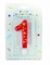 Numéro 1 rouge de la bougie chiffre étoiles pour gâteau d anniversaire