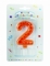 Numéro 2 orange de la bougie chiffre étoiles pour gâteau d anniversaire