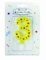 Numéro 3 jaune de la bougie chiffre étoiles pour gâteau d anniversaire