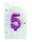 Numéro 5 violet de la bougie chiffre étoiles pour gâteau d anniversaire