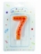 Numéro 7 orange de la bougie chiffre étoiles pour gâteau d anniversaire