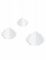 3 nuages en carton à suspendre blancs pour décoration