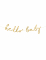 Guirlande en carton hello baby dorée métallisée 18 x 70 cm pour baby shower