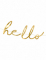 Gros plan sur le mot hello de la guirlande en carton hello baby pour baby shower