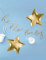 Mise en situation de la guirlande en carton hello baby pour baby shower