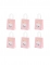 6 sacs à bonbons boo roses et blancs halloween
