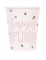 8 gobelets en carton happy birthday blancs et roses 266 ml à pois