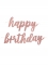 Guirlande en carton happy birthday rose gold pailletée 84 cm pour anniversaire