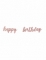 Vue de face de la guirlande en carton happy birthday pour anniversaire
