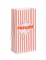 10 sachets en papier popcorn rayés blancs et rouges cinéma