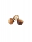 6 marrons artificiels avec neige 2,2 cm pour table