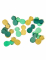 18 confettis de table ananas dorés et verts 10 g ambiance tropicale